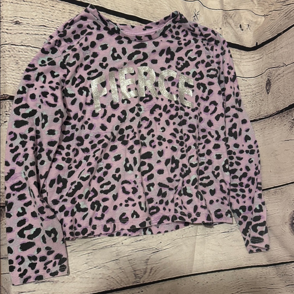 6 Pc Girls bundle Jeans, top. PJ, flannel dress-pinks, purple, leopard - Picture 4 of 11